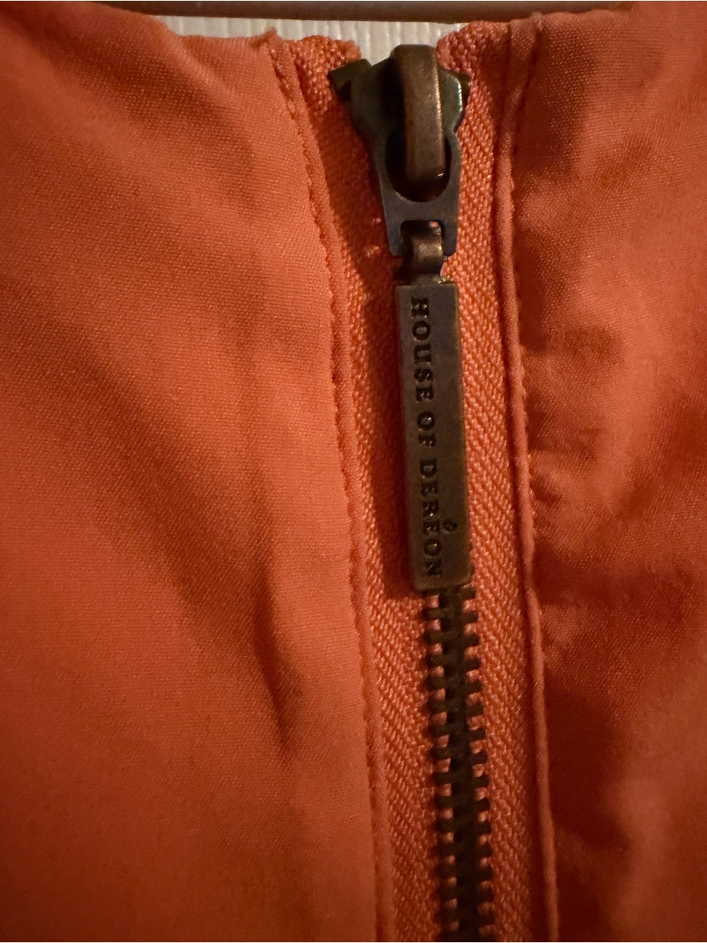 Orange Draped Cocktail Dress - Picture 3 of 5